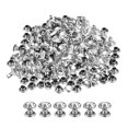 thumbnail image 1 of 80 Pack White Rhinestone Rivets, 7mm/0.28" Leathercraft Rivets Crystal Rivets, Silver Frame, 1 of 6