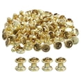 thumbnail image 1 of 80 Pack Yellow Rhinestone Rivets, 6mm/0.24" Leathercraft Rivets Crystal Rivets, Gold Frame, 1 of 6