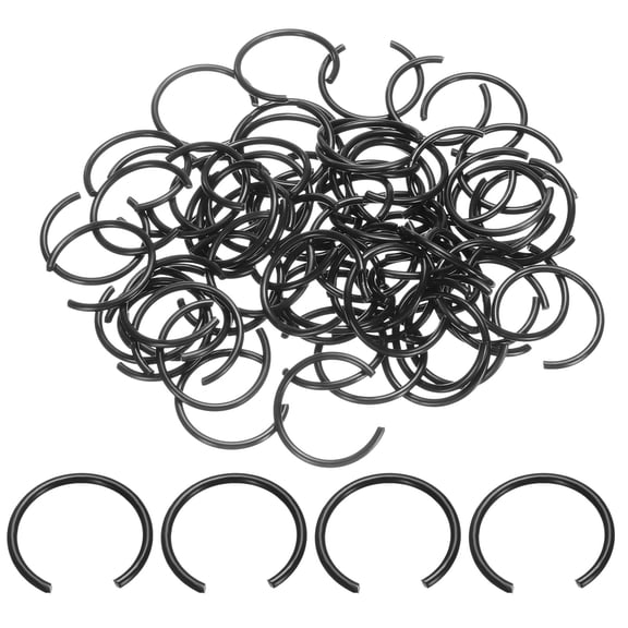 80 Pack24mmRound Wire C-Clips, InternalRetainingRingCirclip, Black