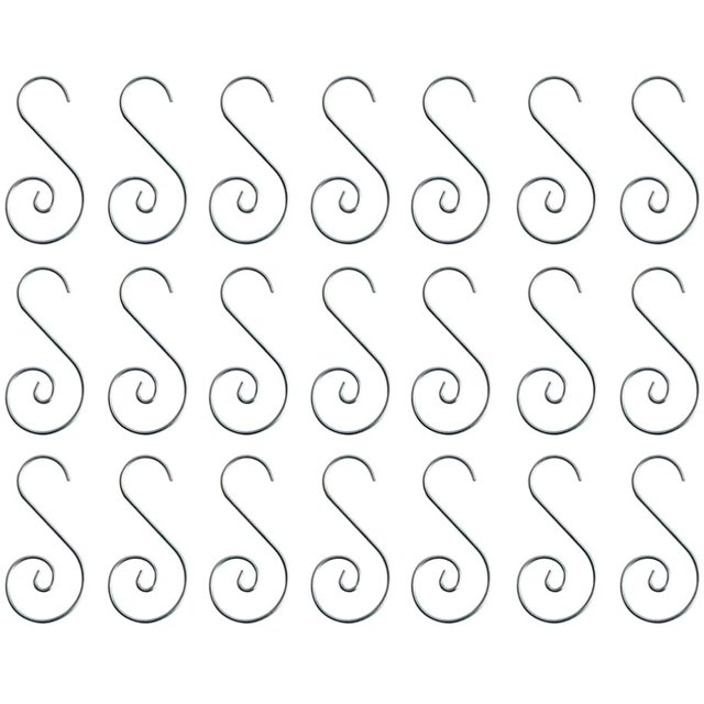 80 Packs Silver Christmas Ball Ornament Hooks Christmas Ornament Hangers Christmas Tree Balls