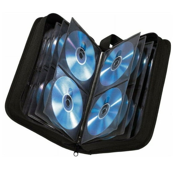 GJX 80 Pages Record Album Sleeve CD DVD Blu-Ray Disc Storage Bag, Portable Carry Case Holder For Vinyl Records And Music Media