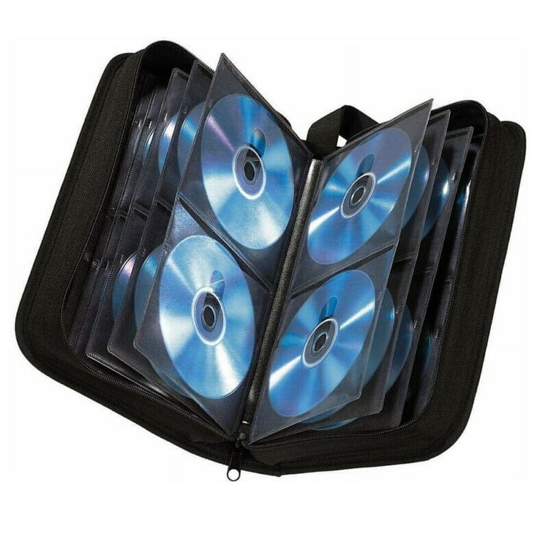 QILINXUAN 80 Pages Album Carrier, Plastic Record Case, CD DVD Blu