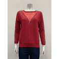 thumbnail image 1 of 80 Park pull over long sleeve scoop neck Sweater , Red , XL, 1 of 1