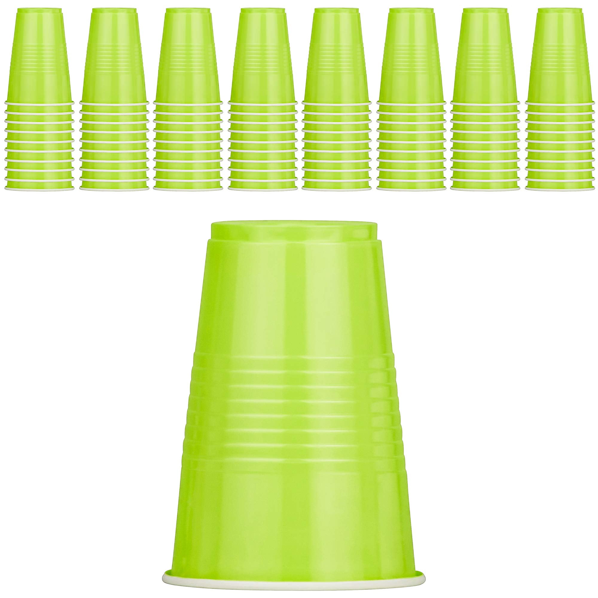 80 Party Cups, 16 oz BPA Free Plastic Soda Cups for Events and