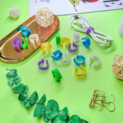 80 Pcs 8mm Pigeon Leg Bands with 8 Colors Numbered Quail Bird Identification Leg Bands Clip on Baby Poultry Foot Rings for Bantam Finch Dove Lovebird Coturnix Quail Small Birds