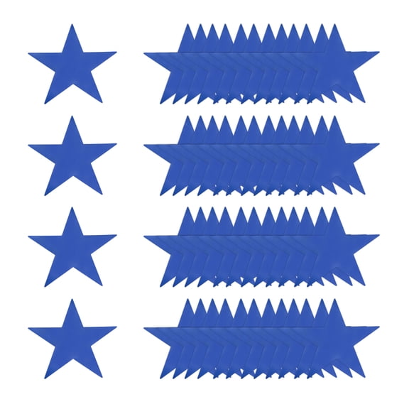 80 Pcs Blue Stars Cutouts, 11 Inch Double Printed Paper Stars Cutout