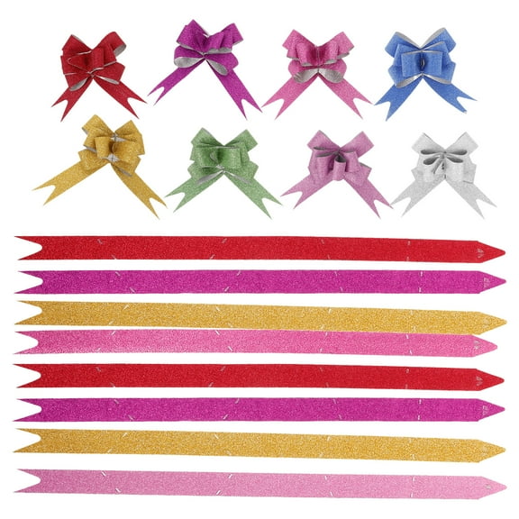 80pcs Large Plastic Pull Bows for Presents Wedding Car Ornaments Decorative Assorted Color