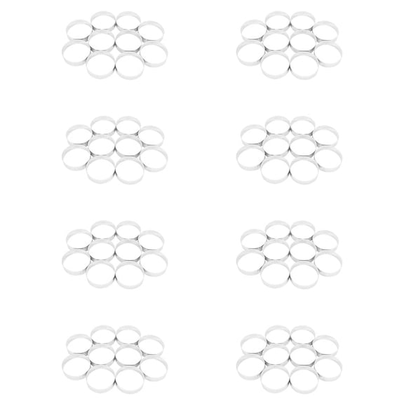80 Pcs Circular Stainless Steel Tart Ring Tower Pie Cake Mould Perforated Cake Mousse Ring,8cm,80 x Cake Making Molds,Silver