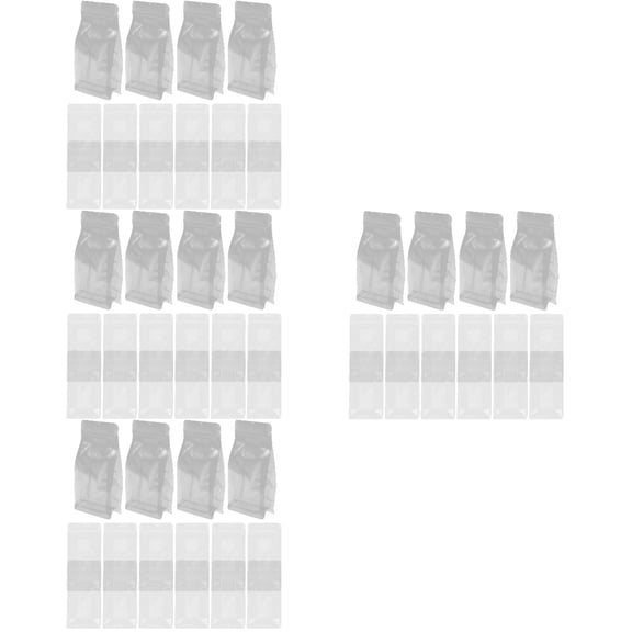 80 Pcs Clear Packing Food Storage Tea Packaging Bags Transparent Octagonal Seal