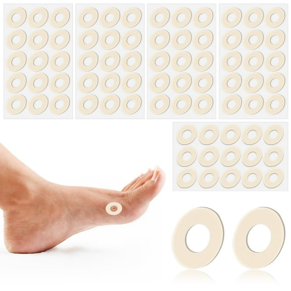 80 Pcs Corn Pads for Feet,Corn Cushions for Toes,Self-Adhesive Corn Remover Pads Latex Sponge Foot Callus Pads Relief Pain from Calluses, Corns, Blisters, Heel Frictions