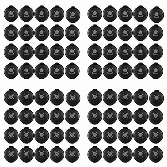 80 Pcs Fingerprint Fingerprint Ink Pad Mini Black Stamp Ink Pad Notary Supplies Identification Security ID Fingerprint