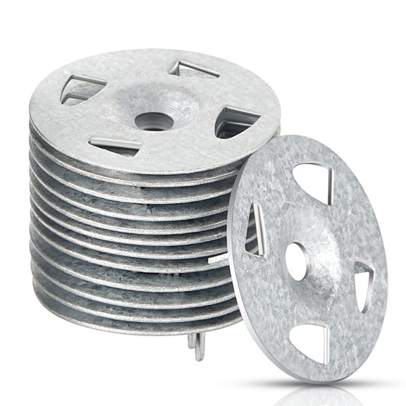 80 Pcs Foam Board Fasteners 1-1/8 Inch Galvanized Steel Washers, Small Pack Rust Proof Durable Metal Washers for DIY Home Repair Furniture Assembly & Model Making