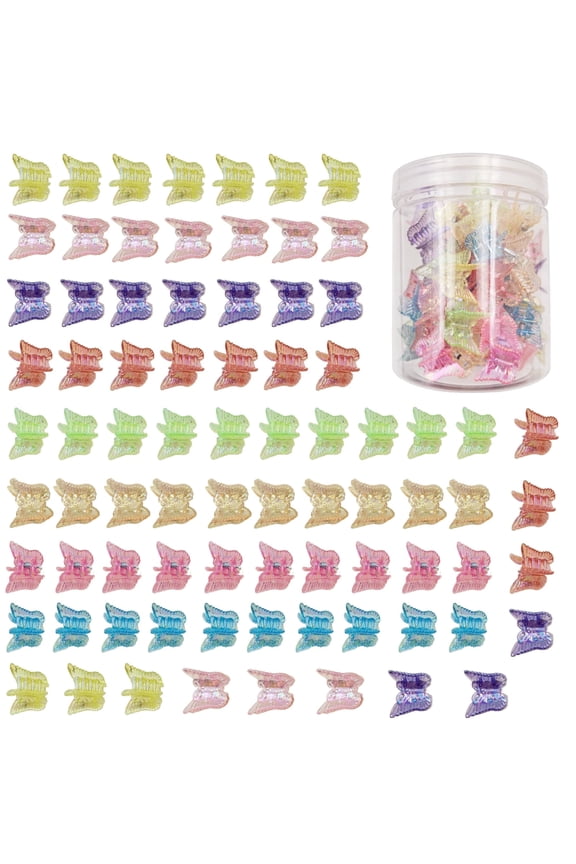 80 Pcs Glitter Butterfly Hair Clips Set - 8 Colors, Mini Sparkly Butterfly Clips for Girls & Women | Y2K Cute Hair Accessories for Daily Styling & Party Favors