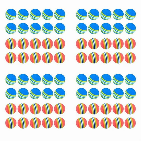 80 Pcs Golf BallsSoft Foam Garden Golf Balls Practice Golf Balls Sponge Rainbow Golf Balls for Indoor Outdoor