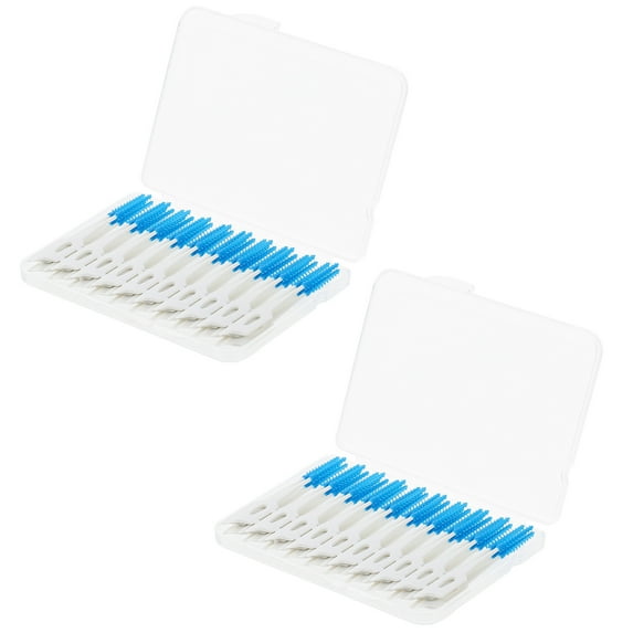 80 Pcs Gum Interdental Brush Toothpick Tooth Floss Teeth Flossers Floss Pick Dispenser Braces Flossers