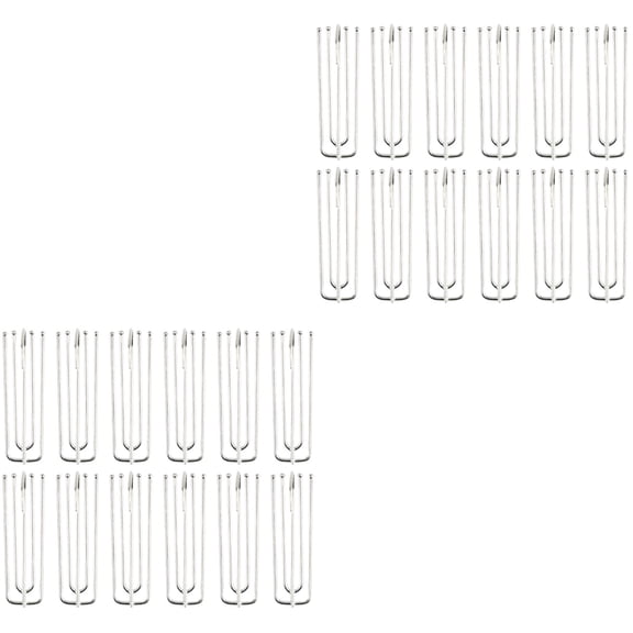 NIAIZEK 80Pcs Silver Metal Curtain Hooks 4-Prong Durable Window Drapery Hardware Accessories