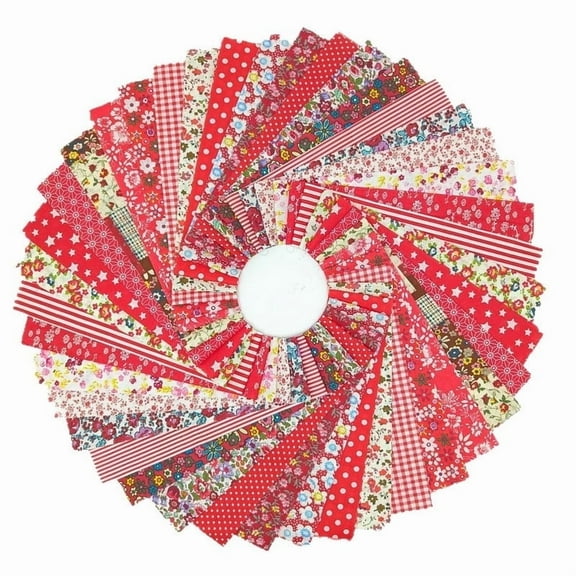 80 Pcs Jelly Roll Fabric Strips for Quilting Sewing-2.6 Inch Precut Cotton Floral Fabric Strips Bundles, Perfect Quilting Fabric for Sewing,DIY Sewing Supplies Red