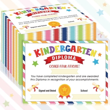 WhatSign 30PCS Kindergarten Certificate Kindergarten Diploma