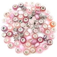 thumbnail image 1 of 80 Pcs Large Hole Assorted Purple Resin Imitation Glass Beads - Vibrant Rhinestone Charms, Metal Spacers for DIY Jewelry Making, Crafting, Bracelets, Necklaces, and Accessories, 1 of 3
