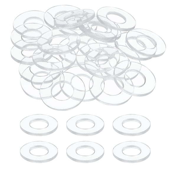 80Pcs M12 Flat Washers Clear Plain Washer 12mm ID 24mm OD 2mm Thick