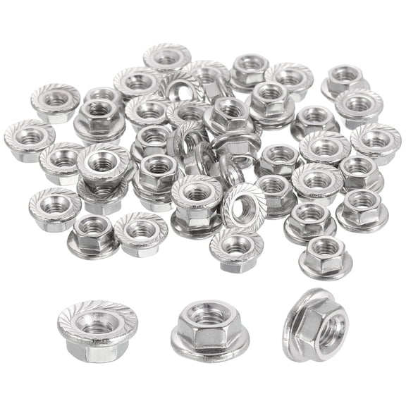 80 Pcs M3x0.5mm Serrated Flange Hex Lock Nuts, 304 Stainless Steel Metric Nut