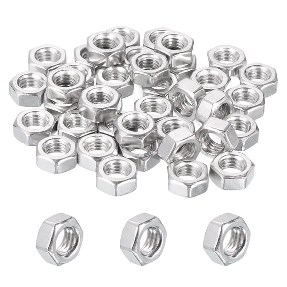 80 Pcs M6x1mm Hex Nuts, 304 Stainless Steel Metric Coarse Thread Hardware Nut