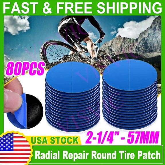 80 Pcs Medium Size (2-1/4") Repair Tire Patch Round Radial with Superior High