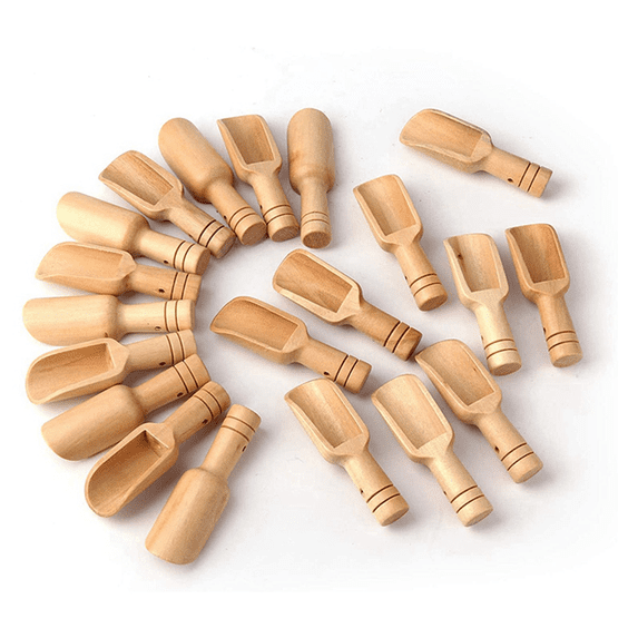 80 Pcs Mini Wooden Spoon, Mini Bath Salt Spoon, Wooden Candy Spoon, Washing Powder Spoon Spoon Set Baby Spoon