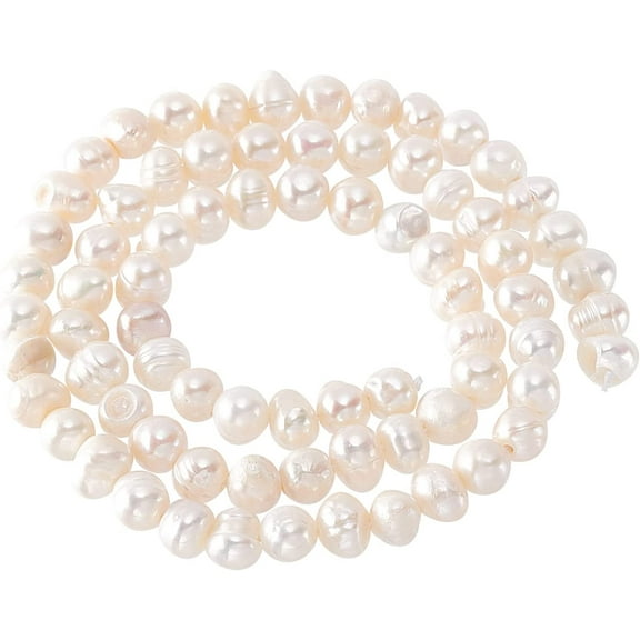80 Pcs Natural Shell Pearl Beads Potato Shape Freshwater Pearl Beads Spacer Pearl Loose Beads for DIY Crafts Making Jewelry Bracelets Necklaces Earrings Colorful