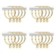 thumbnail image 1 of 80 Pcs Openable Gold Curtain Rings Open and Close Metal Rustproof Drapery with Eyelet for Hook Pins (1.5 Inch), 1 of 8