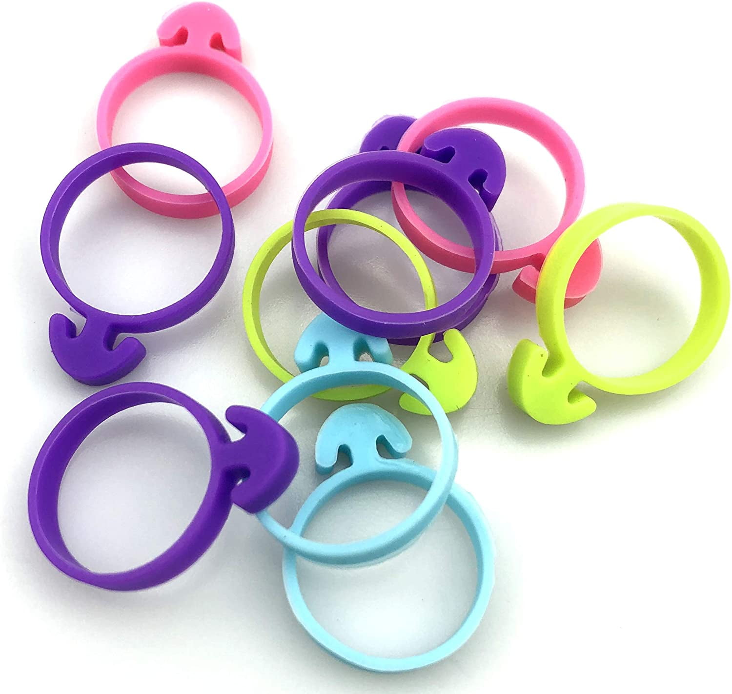 80 Pcs Pastry Bag Ties Reusable Icing Bag Ties Silicone Decoration Bag Clips Cake Piping Bag Ties for Cupcakes Cookies and Pastry(20 Pcs Light Purple 20 Pcs Blue 20 Pcs Pink 20 Pcs Green)