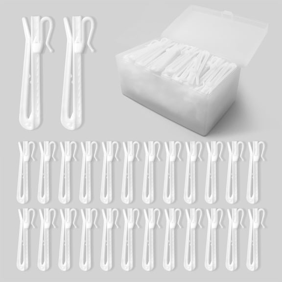 80 Pcs Plastic Curtain Hooks,Adjustable Pinch Pleat Curtain Hooks Curtain Clips,Drapery Hooks, Plastic Curtain Hooks for Drapes, Curtain Pin Hooks for Window Curtain, Door Curtain, Shower Curtain