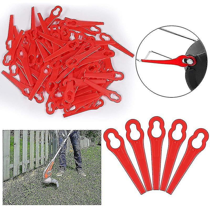 80 Pcs Plastic Grass Trimmer Blade Replacement Blades Lawn Mower Blades