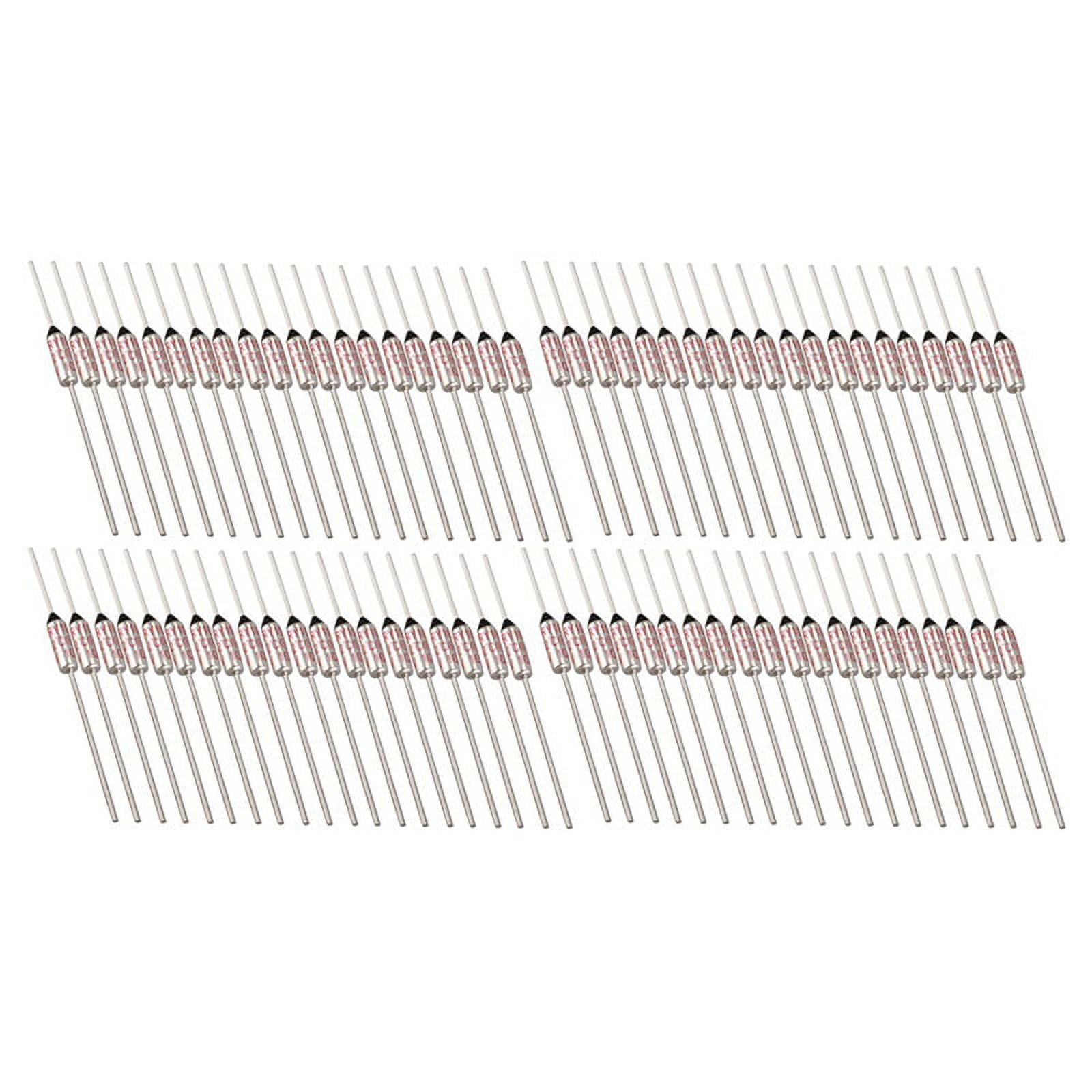 10-Pack 172°C Thermal Fuses | 10A 250V | One-Shot Thermal Cutoffs For Appliances | RY Type Fuse Tube