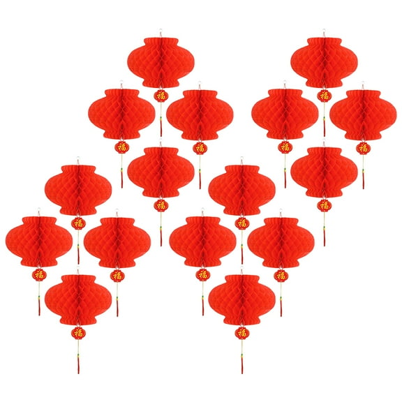 USHOBE Red Lanterns for Spring Festival 80Pcs 5.1In