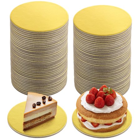 80 Pcs Round Cake Boards, 4" Mini Circle Cake Bases, Cardboard Cake Plates, Non-Stick Coated Display Cakeboards, Heat-Resistant Small Cake Trays for Cupcake, Mousses, Desserts