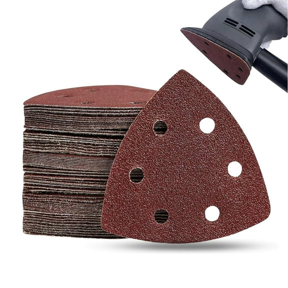 80 Pcs Sanding Sheet Set 40/60/120/180/240/320/400/600 Grits Triangle Sanding Pads for Sanding Machine
