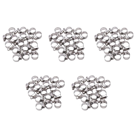 80 Pcs Stainless Steel Adjustable Car Fuel Hose Clamp Pipe Sealing Clip 6-12 mm