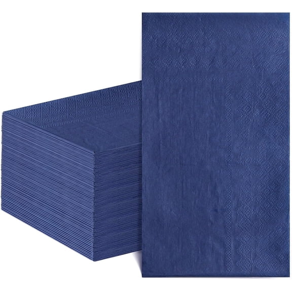 80 Pcs Thin Navy Blue Napkins Disposable Blue Dinner Napkin Decorative Guest Bathroom Napkins for Wedding, Bridal or Baby Shower, Bathroom, Kithchen