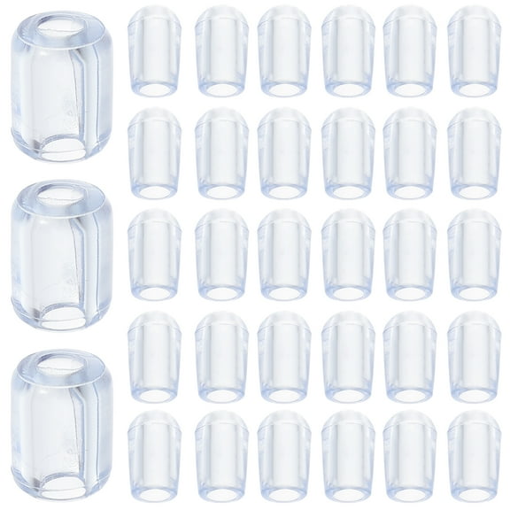 80 Pcs Transparent Rubber Sleeve Kitchen Sink Protectors Rack Feet Plastic Grid Grids for