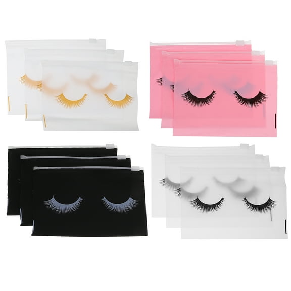 Eease 80pcs Eyelash Aftercare Bags Zipper Lash Packaging Bags for Women Girls