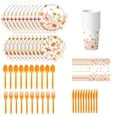 thumbnail image 1 of 80 Pcs Wildflower Party Supplies Disposable Tableware Set, Floral Paper Plates Napins Drinking Cups & Dishwares for Baby Bridal Shower Birthday & Tea Garden Party Decorations, Serve 25 Guests, 1 of 8