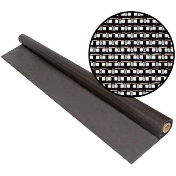 80% Phifer Solar Screen Kit - 72-in x 25-ft - Solar Window Screen Roll & Roller Tool - Black