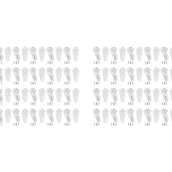 80 Picture Hangers, Concrete/Plaster/Hard Wall Hooks, for Hanging Pictures, Tapestries, Clocks and Heavier Weights