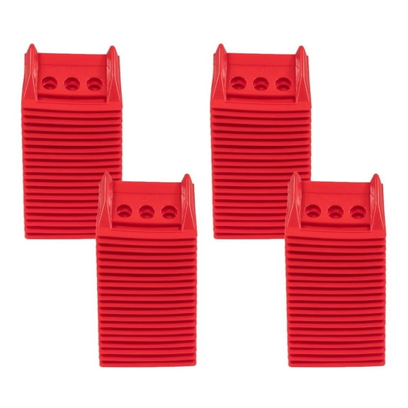 (80 Pieces) Red 4"x6" Flatbed Edge Protectors with Carrying Case - 4" Winch Ratchet Straps Corner Protectors for Flatbed Cargo Load