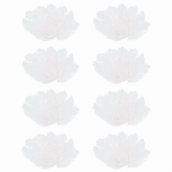 80 Pieces White Natural Ostrich 20-25cm Wedding DIY,8 Bag of Ostrich Feather(10 pc),White