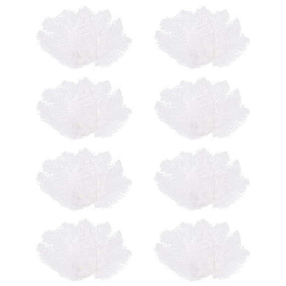 80 Pieces White Natural Ostrich 20-25cm Wedding DIY