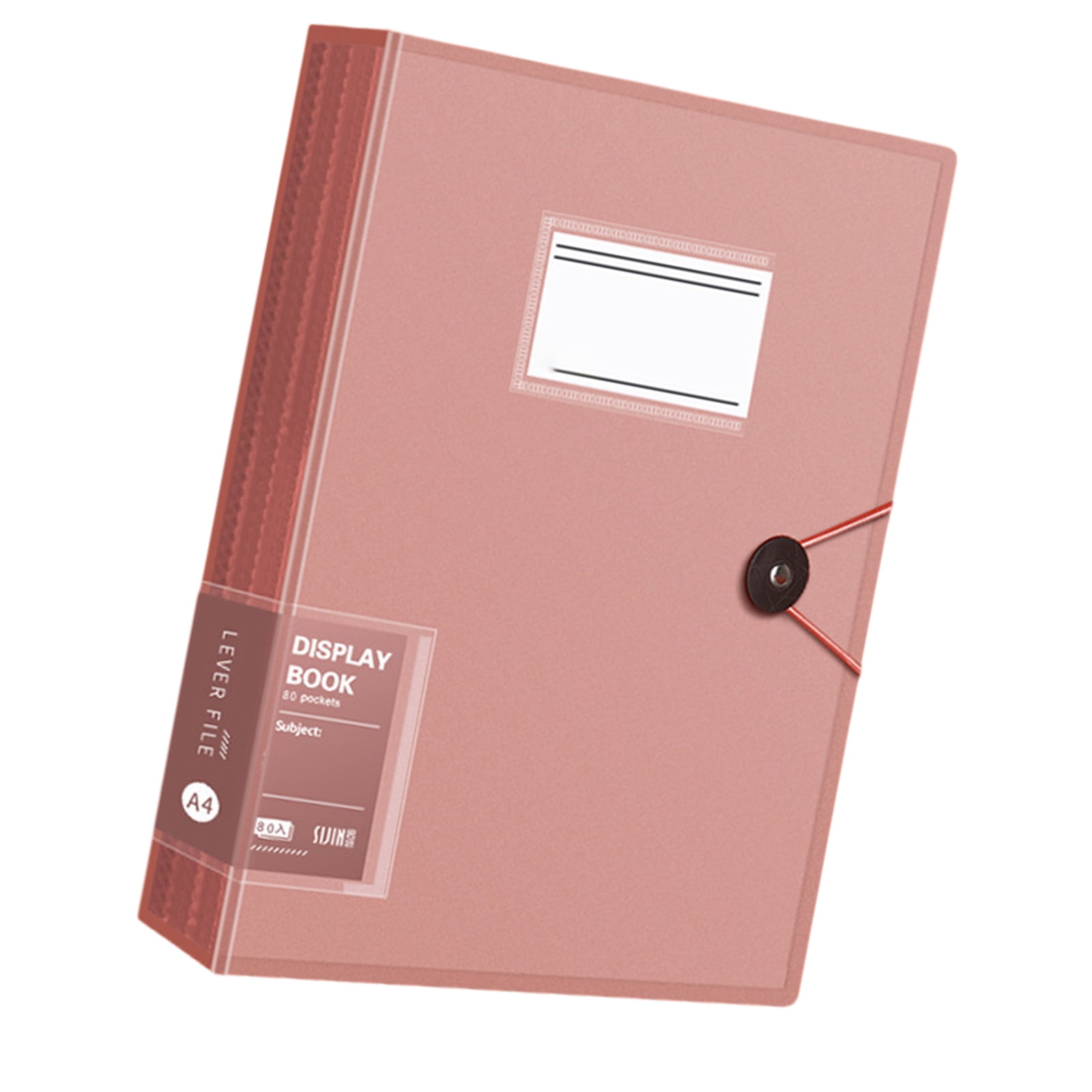 80 Pockets Display Folder with Protective Sleeves Elastic String ...