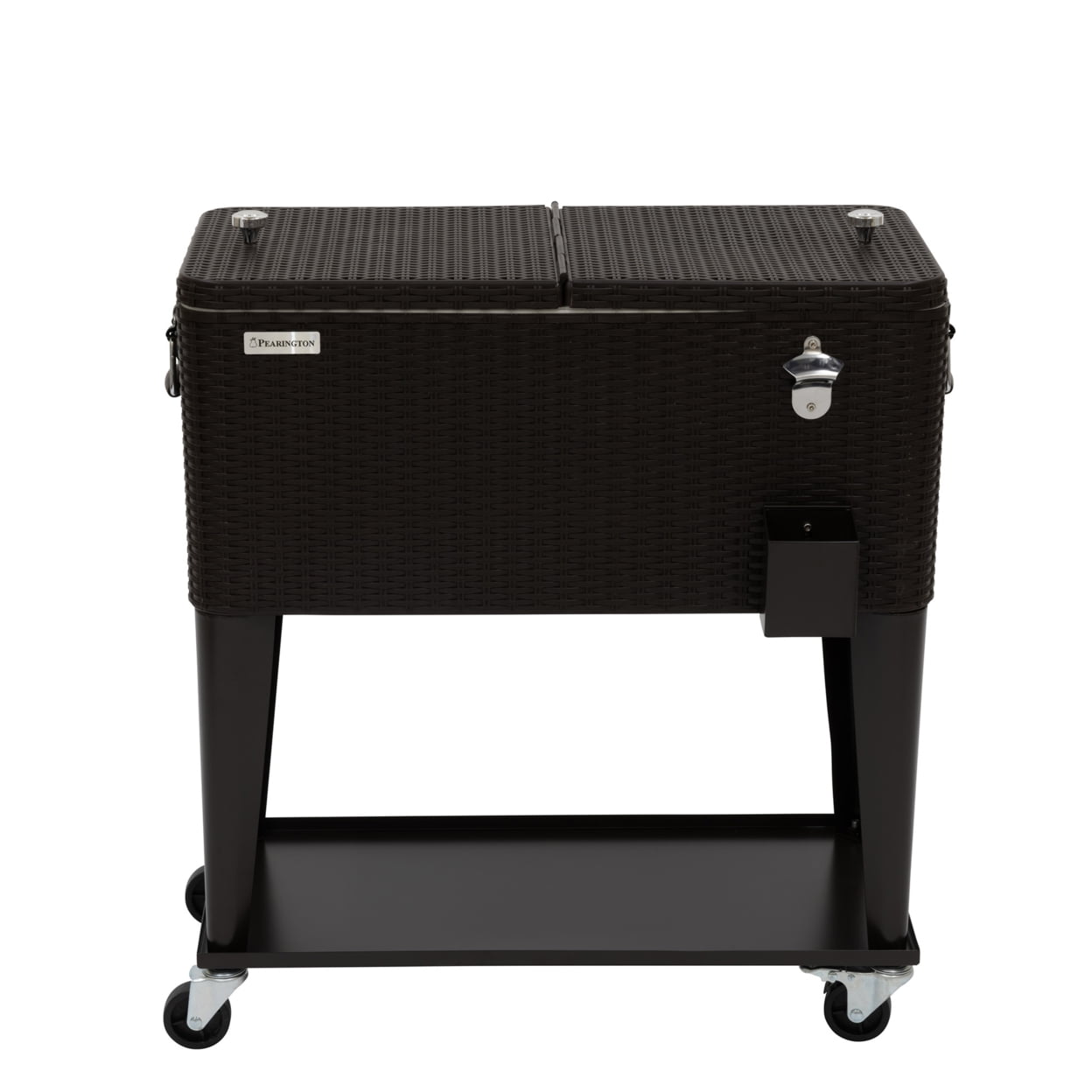 80 Qt. Brown Faux Resin Chest Cooler With Bottle Opener