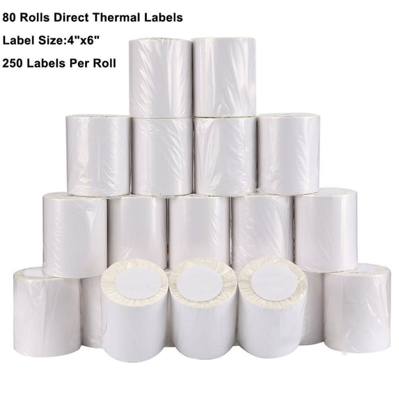 Zebra Ups Label Example 80 Rolls 4x6 Direct Thermal Shipping Labels 250/Roll For Zebra Eltron ...